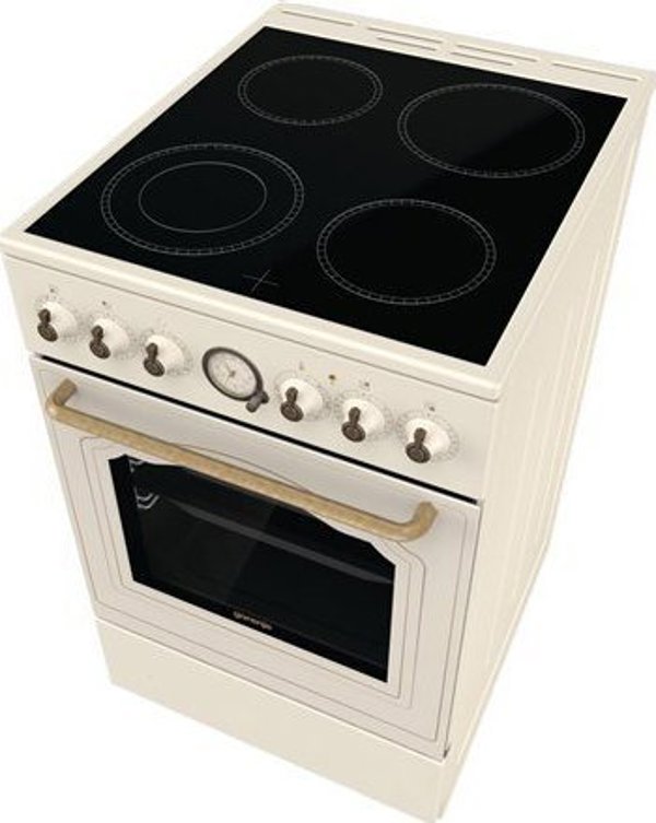 Κουζίνα Gorenje GECS5B70CLI Ηλεκτρική Κεραμική, 4 Ζώνες, Χρώμα Ελεφαντοστό