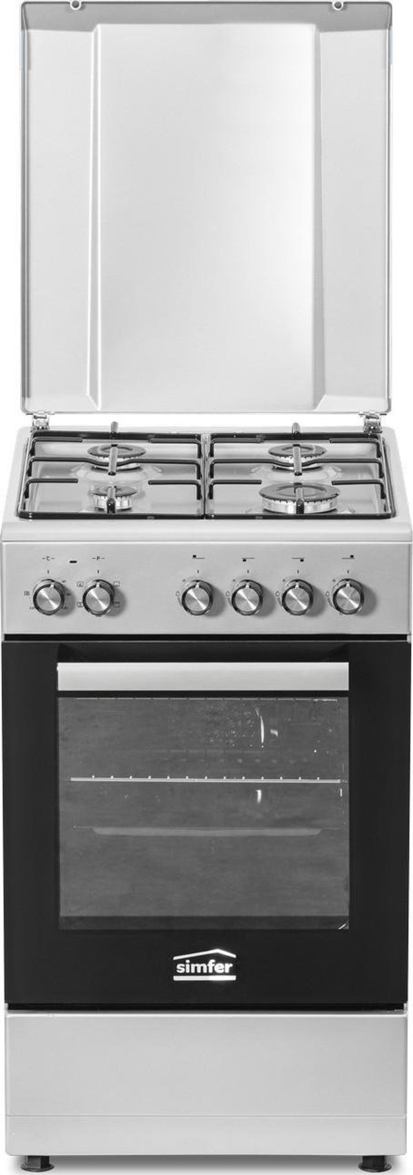 Κουζίνα Ελεύθερη Simfer 5405SERGG 50-60cm με Ηλεκτρονική Ανάφλεξη, Inox