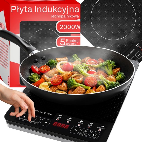 Φορητή επαγωγική εστία ACV, 1 εστία, 2000w, 5 λειτουργίες o210-1