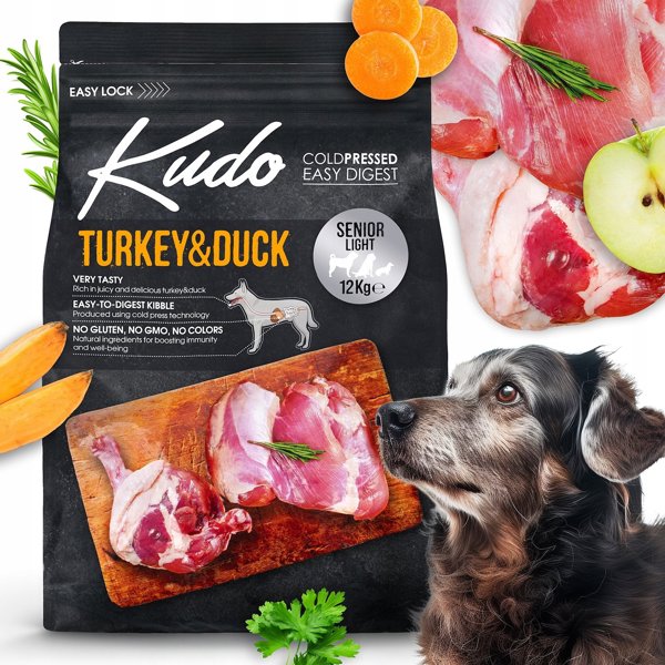 Kudo Indyk&Kaczka Senior/Light 12kg