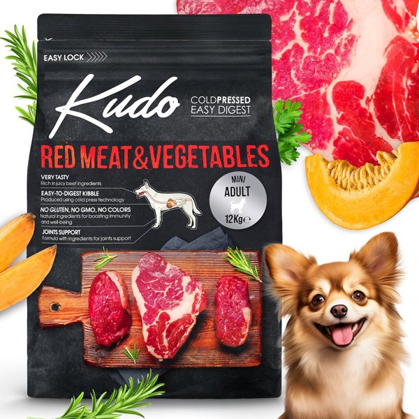Kudo Κόκκινο Κρέας & Λαχανικά Mini Adult 12kg