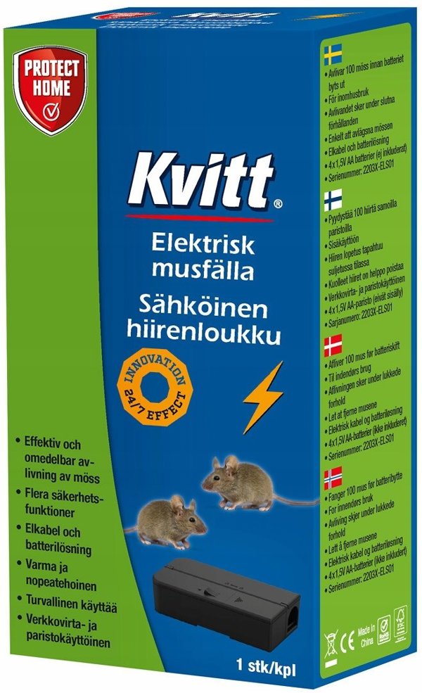 Kvitt® Elektrisk musefælde