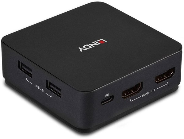 KVM Lindy 2-Port -C Dual HDMI 4K60 Switch