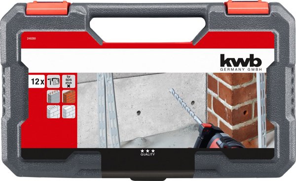 Kwb σετ 12 τμχ τρυπανιών για μπετόν