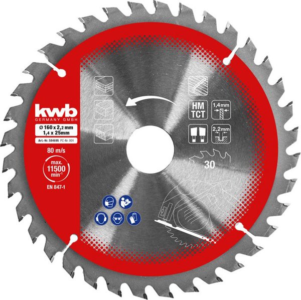 kwb 584795 Λεπίδα δίσκου πριονιού 16,5 cm 3 τεμάχια