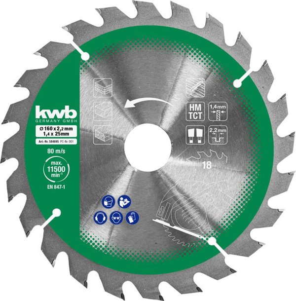 kwb 584795 Λεπίδα δίσκου πριονιού 16,5 cm 3 τεμάχια