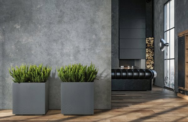 Kwietnik KARO 800x400x400 beton ECO recycled - czarny beton LA936-71 Lamela