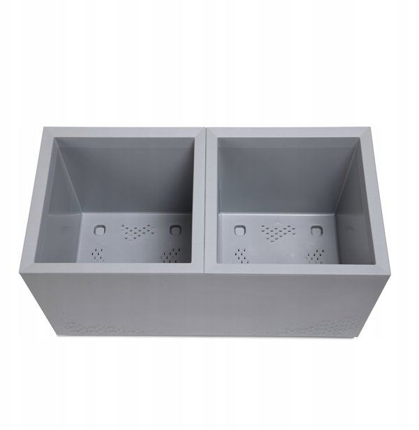 Kwietnik KARO 800x400x400 beton ECO recycled - czarny beton LA936-71 Lamela