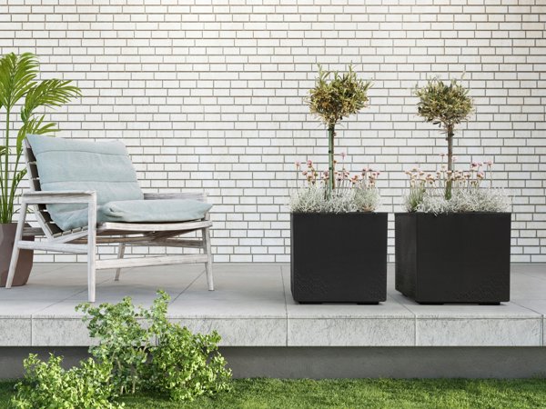 Kwietnik KARO 800x400x400 beton ECO recycled - czarny beton LA936-71 Lamela