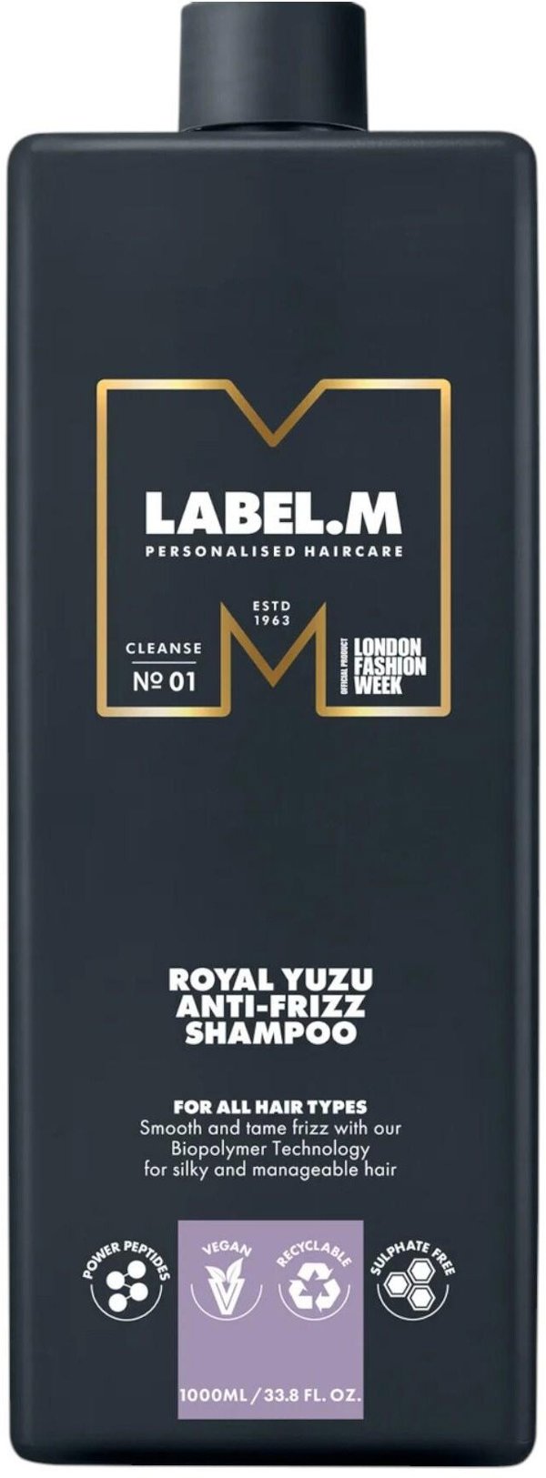 Label m Label.M, Royal Yuzu, Hair Shampoo, Anti-Frizz, 1000 ml For Women