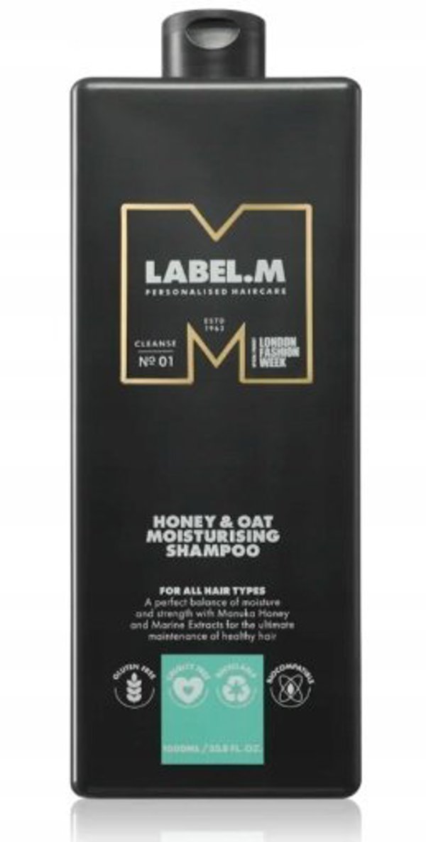 Label m Label.M, Honey & Oat, Hair Shampoo, Moisturising, 300 ml For Women