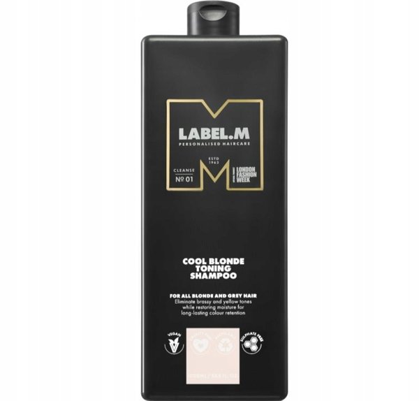Label m Label.M, Cool Blonde, Hair Shampoo, For Neutralisation Of Yellow Tones, 1000 ml For Women