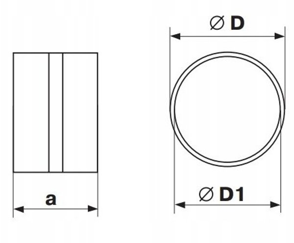 Lacnik kanalu okraglego fi 150mm bialy KO150-2