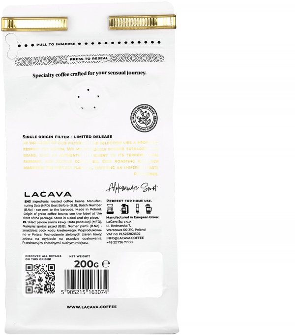 LaCava - kawa ziarnista Kolumbia Rodriguez Washed Filter 200 g