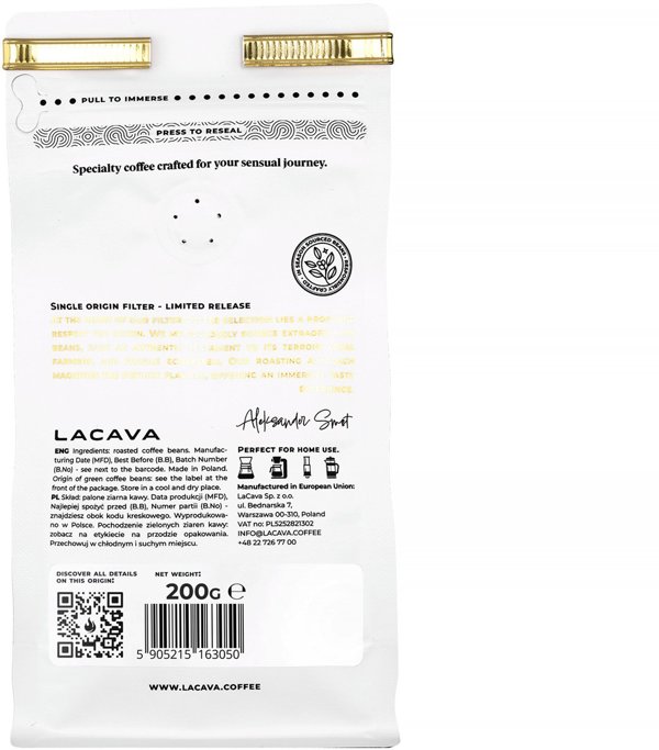 LaCava - kawa ziarnista Kolumbia Finca La Colombia Anaerobic Washed Filter 200 g