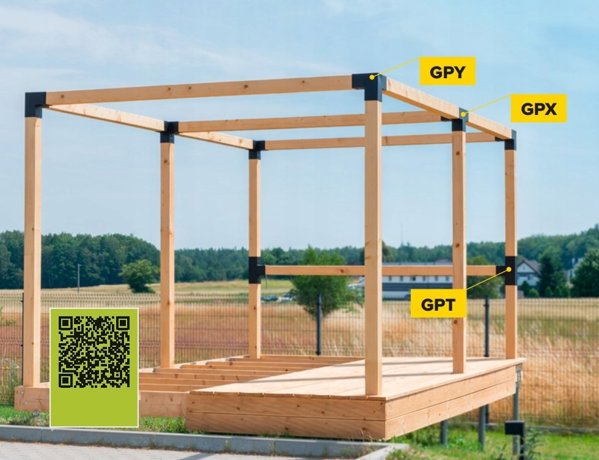 LACZNIK BELKI KWADRATOWEJ C GPX 90 92*185*275*1.5
