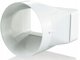 Lacznik kanalu plaskiego i okraglego 55x110 fi 100mm wspolosciowy bialy KP55-33