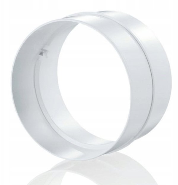 Lacznik kanalu okraglego fi 125mm bialy KO125-2