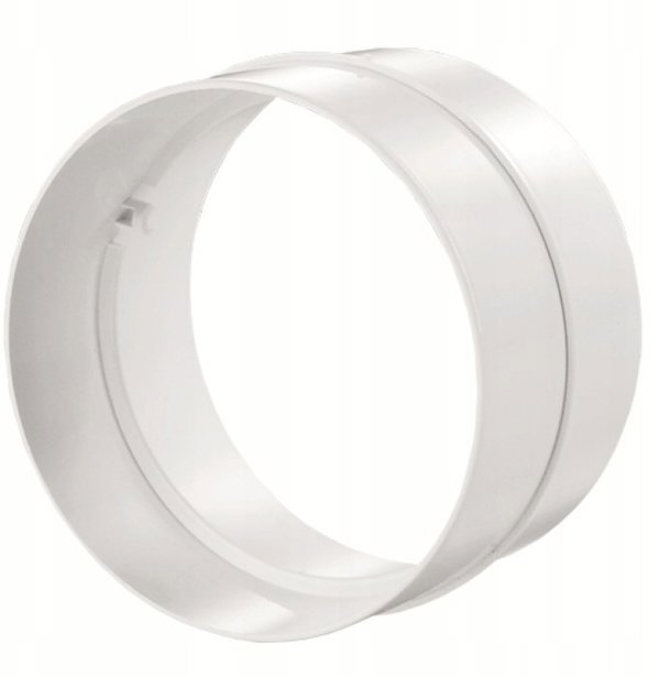 Lacznik kanalu okraglego fi 125mm bialy KO125-2