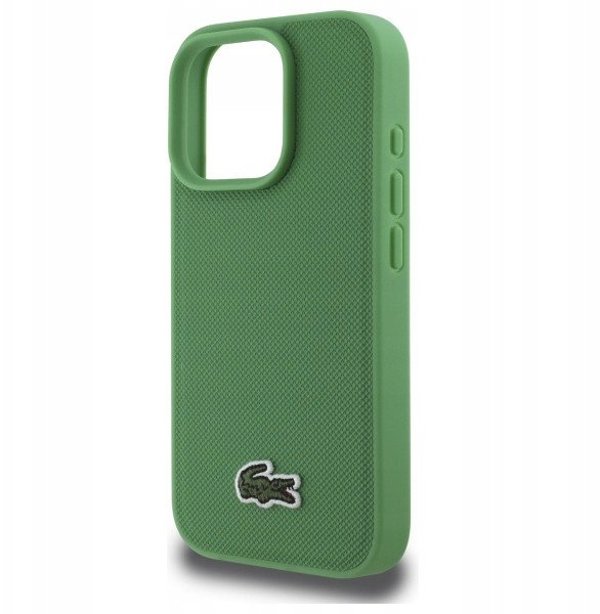 Lacoste Hard Cover Iconic Petit Pique Woven Logo MagSafe Green, for iPhone 16 Pro Max, LCHMP16LPVCN