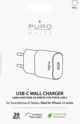 Puro Mini Fast Travel Charger, Φορτιστής USB-C 3A, White (PUR415WHT)