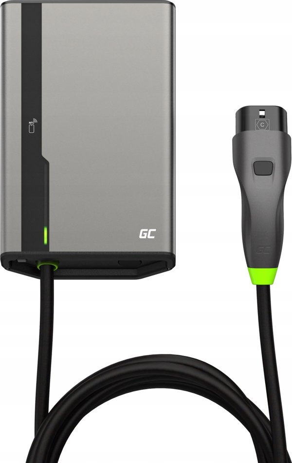 Φορτιστής EV Green Cell Habu 22kW Wallbox Type 2 5m με Wi-Fi, Bluetooth, NFC & GC App