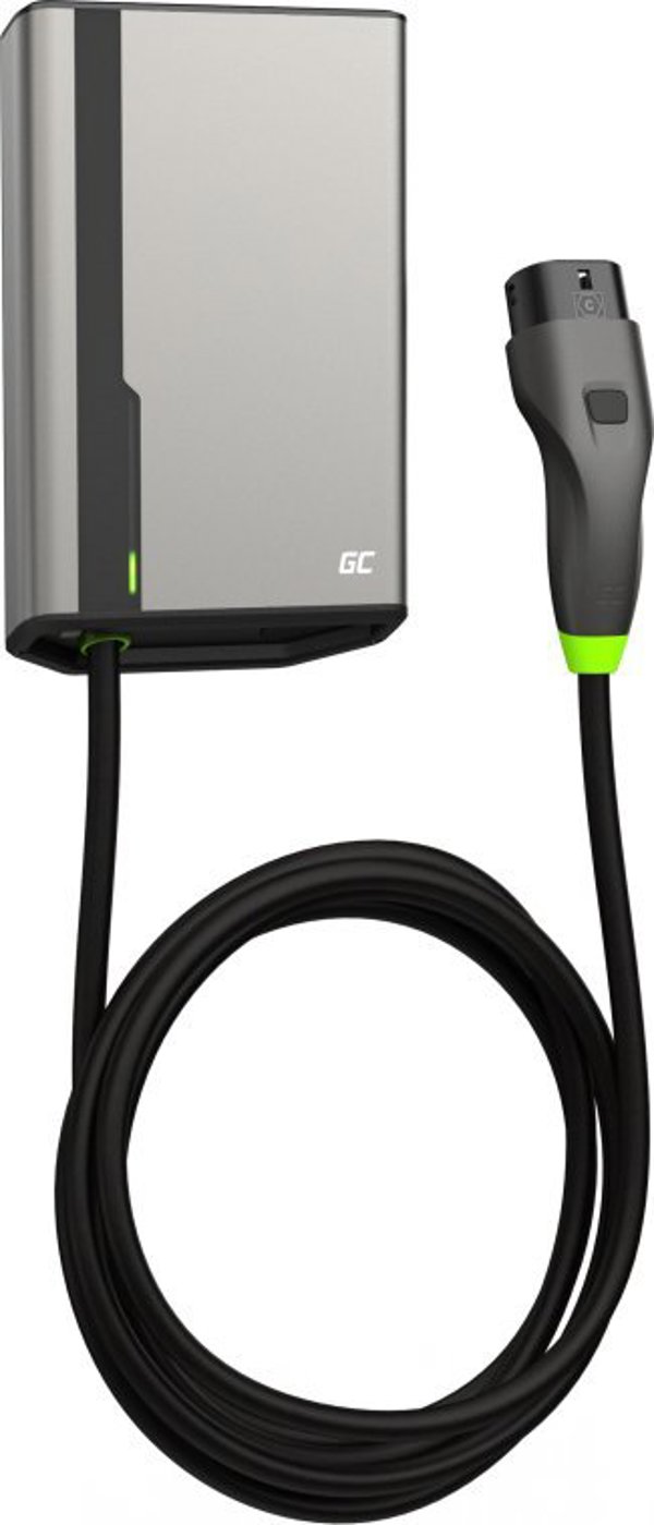 Φορτιστής EV Green Cell Habu 22kW Wallbox Type 2 5m με Wi-Fi, Bluetooth, NFC & GC App