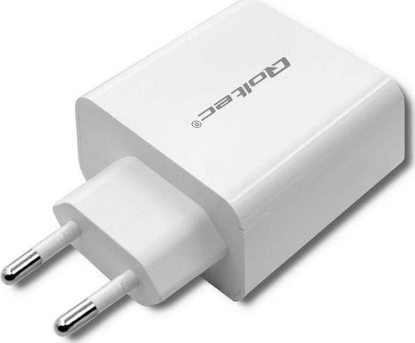 Φορτιστής Τοίχου Qoltec, 1x USB-A & 1x USB-C, 3A, Λευκός (51718)