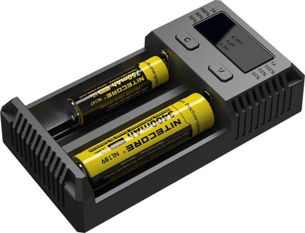 Nitecore I2 New Intellicharger Φορτιστής Μπαταριών - Συμβατός με Li-ion 10440, 14500, 18350, RCR123