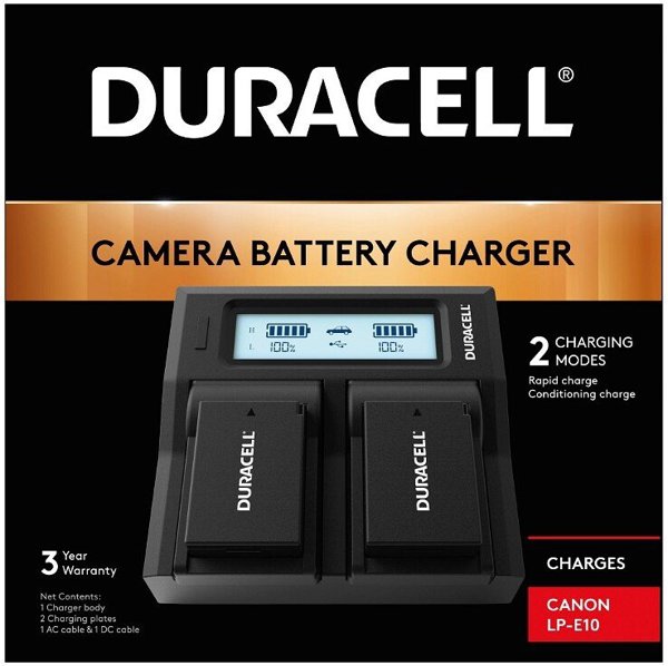 Duracell Dual Charger Φορτιστής για Φωτογραφική Μηχανή DR9967/LP-E10
