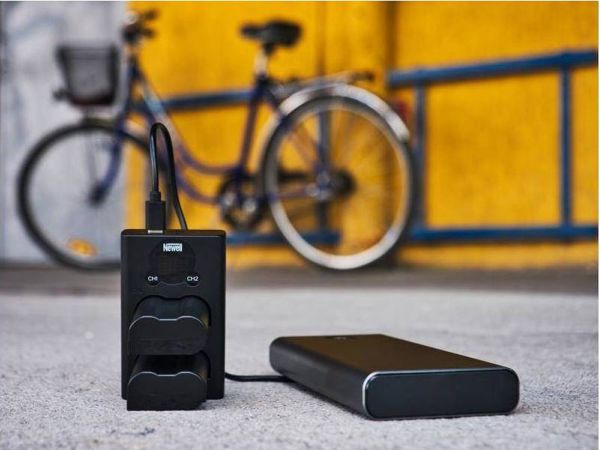 Newell DL-USB-C Διπλός Φορτιστής Μπαταριών για GoPro AHDBT-901 με Οθόνη και USB-C