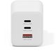 Φορτιστής δικτύου 100W με 2x USB-C και 1x USB-A λευκός
