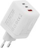 Φορτιστής δικτύου 100W με 2x USB-C και 1x USB-A λευκός
