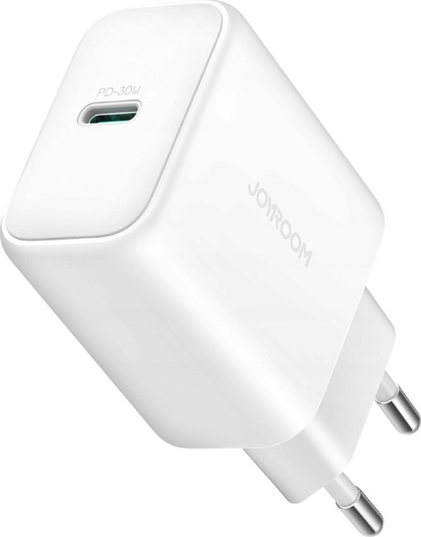 Φορτιστής Τοίχου Joyroom JR-TCF24 USB-C PD 30W QC SFC, Λευκός με Καλώδιο USB-C 1m