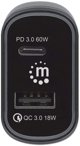 Manhattan Φορτιστής Αυτοκινήτου 78W, USB-C PD 60W & USB-A QC 18W