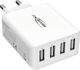 Ansmann Φορτιστής Τοίχου HC430, 4x USB-A, 30W, 3A, Μαύρο (1001-0113)