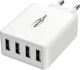 Ansmann Φορτιστής Τοίχου HC430, 4x USB-A, 30W, 3A, Μαύρο (1001-0113)