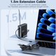 Tech-Protect DC240W-GAN Επιτραπέζιος Φορτιστής 6-Port 240W PD & QC3.0, Μαύρο