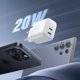 Joyroom Φορτιστής Τοίχου JR-TCF12 20W PD / QC 3.0 με 2 Θύρες USB-C - Λευκός