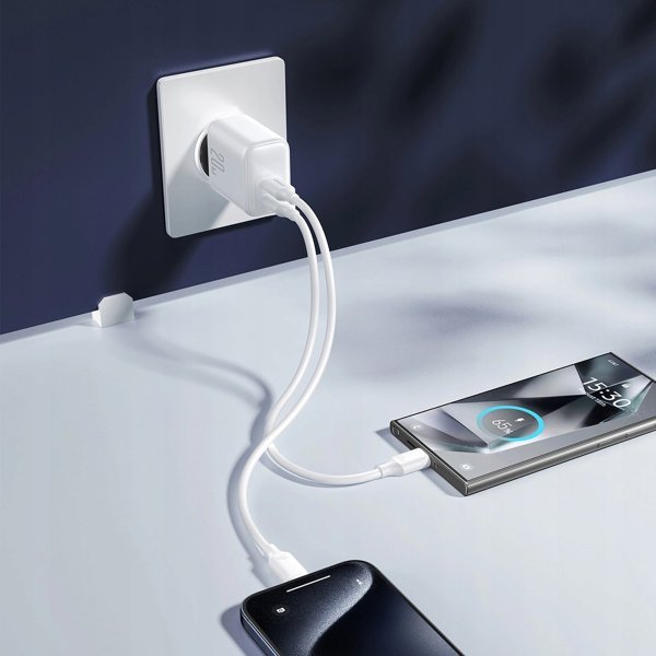 Joyroom Φορτιστής Τοίχου JR-TCF12 20W PD / QC 3.0 με 2 Θύρες USB-C - Λευκός