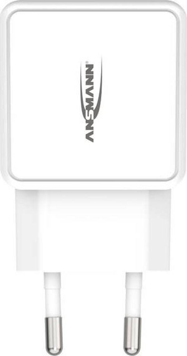 Ansmann HC218PD Φορτιστής Τοίχου USB-A & USB-C 3A, Ταχείας Φόρτισης, Λευκό (1001-0111)