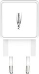 Ansmann HC218PD Φορτιστής Τοίχου USB-A & USB-C 3A, Ταχείας Φόρτισης, Λευκό (1001-0111)