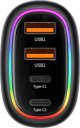 Φορτιστής αυτοκινήτου Usams 2xUSB-C 2xUSB-A C34 120W μαύρος CC169CC02 (US-CC169)