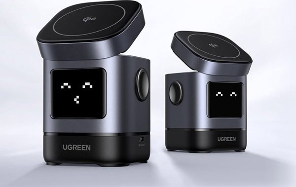 Ladowarka indukcyjna 2w1 do iPhone Airpods Ugreen Uno W709 USB-C 25W + kabel USB-C do USB-C 1m