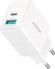 Joyroom JR-TCF21 Φορτιστής Τοίχου USB-C & USB-A 20W PD / QC 3.0 - Λευκός