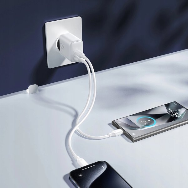 Joyroom JR-TCF21 Φορτιστής Τοίχου USB-C & USB-A 20W PD / QC 3.0 - Λευκός