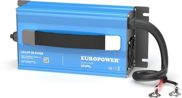 LADOWARKA PROSTOWNIK DO AKUMULATOROW LiFePO4 EUROPOWER CH-LFP/24/25 29,2V 25A KONEKTOR M8