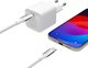 Fixed Mini Φορτιστής GaN 65W USB-C με Καλώδιο USB-C/USB-C 2m, PD Υποστήριξη, Λευκό