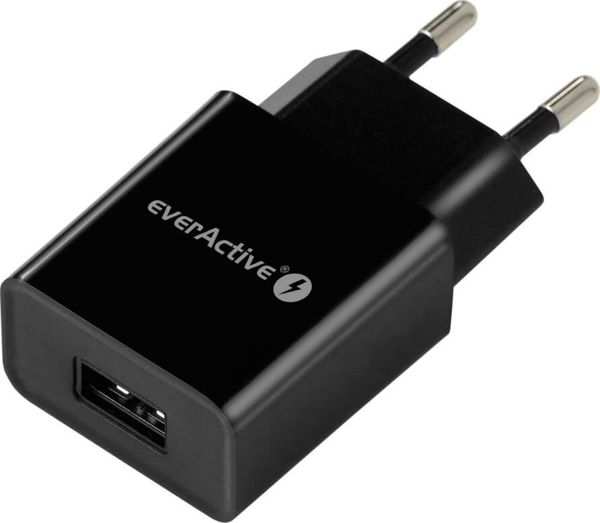 EverActive Φορτιστής Τοίχου SC-200B USB-A 2.4A 12W, Μαύρος