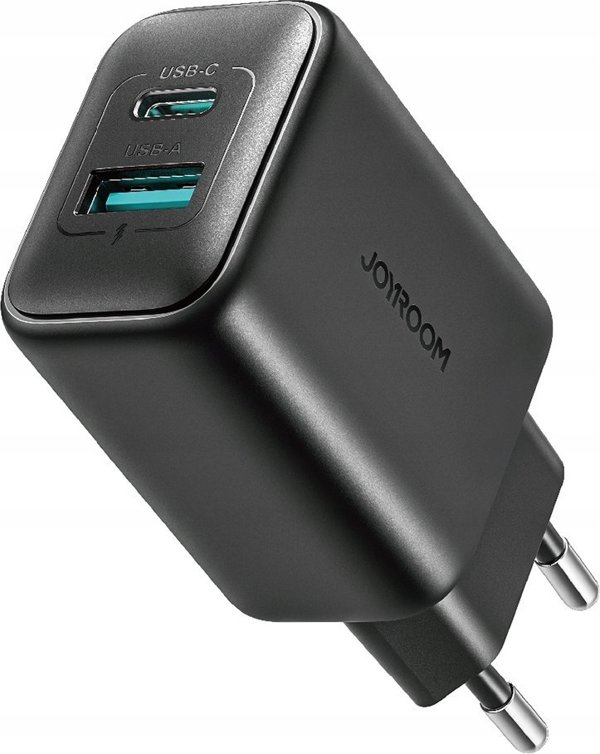 Φορτιστής Τοίχου Joyroom JR-TCF13, 25W, USB-C & USB-A, Υποστήριξη PPS/PD/SFC, Μαύρο